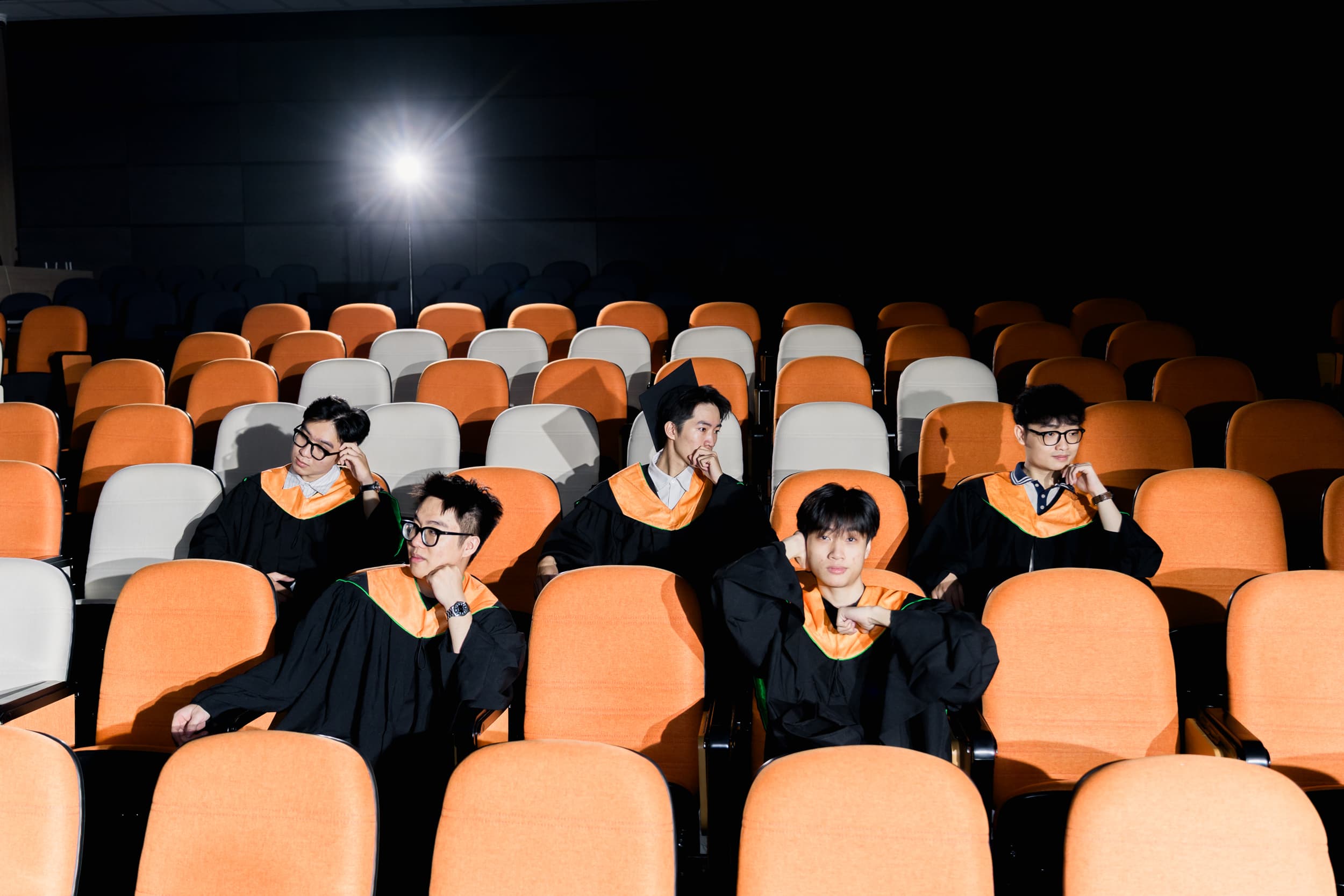 Graduates seated together during the graduation day